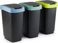 Rotho Twist Swingeimer aus recyceltem Kunststoff 25 Liter lime gr&uuml;n -