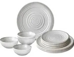 Brunner Midday Savana Geschirrset Melamin Mineral 12-teilig Porzellan-Touch