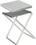 Bo-Camp Hocker mit Tischplattenaufsatz Grau