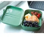 Koziol Pascal L Lunchbox mit Trennsteg nature leaf green