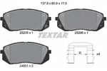 Bremsbelagsatz TEXTAR 2520501, Vorne
