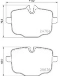 Bremsbelagsatz BREMBO P 06 101, Hinten