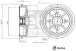 Bremstrommel FEBI BILSTEIN 194784