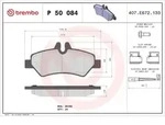 Bremsbelagsatz BREMBO P 50 084, Hinten