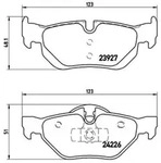 Bremsbelagsatz BREMBO P 06 038, Hinten
