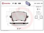Bremsbelagsatz BREMBO P 85 109, Hinten