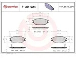 Bremsbelagsatz BREMBO P 30 024, Vorne