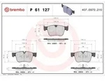 Bremsbelagsatz BREMBO P 61 127, Vorne
