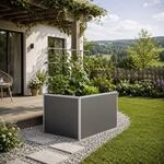 KGT Aluminium-Hochbeet 0,91 x 1,21 x 0,77 m Typ 130 pressblank F&uuml;llmenge 800 l