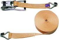KERBL Zurrgurt 12 m x 50 mm, 2-teilig, Spitzhaken, Ratsche, orange, 37155
