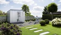 Biohort Ger&auml;tehaus AvantGarde mit Pultdach A5 260 x 220 cm silber; metallic