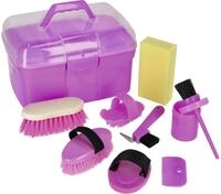 KERBL Putzbox rosa f&uuml;r Kinder, 8-teilig, 321766