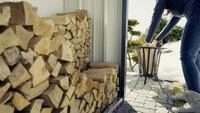 Biohort Brennholzunterstand Woodstock 230 229 x 102 cm dunkelgrau; metallic zur