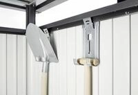 Biohort Ger&auml;tehalter 4 St. 13 x 9,5 cm silber Gartenger&auml;tehalter, Besenhalter Wand