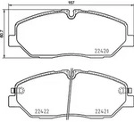 Brembo Bremsbelagsatz, Scheibenbremse [Hersteller-Nr. P30090] f&uuml;r Hyundai