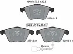 Textar Bremsbelagsatz, Scheibenbremse [Hersteller-Nr. 2380101] f&uuml;r VW, Seat, Skoda,