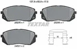 Textar Bremsbelagsatz, Scheibenbremse [Hersteller-Nr. 2520501] f&uuml;r Kia, Hyundai