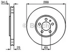Bosch Bremsscheibe Vorderachse bel&uuml;ftet [Hersteller-Nr. 0986478867] f&uuml;r Skoda,