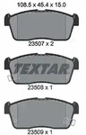 Textar Bremsbelagsatz, Scheibenbremse [Hersteller-Nr. 2350701] f&uuml;r Subaru,...