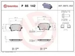 Brembo Bremsbelagsatz, Scheibenbremse [Hersteller-Nr. P85142] f&uuml;r Audi
