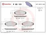 Brembo Bremsbelagsatz, Scheibenbremse [Hersteller-Nr. P85131X] f&uuml;r VW, Seat