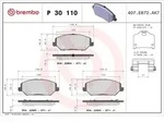 Brembo Bremsbelagsatz, Scheibenbremse [Hersteller-Nr. P30110] f&uuml;r Hyundai, Kia