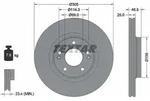 Textar Bremsscheibe [Hersteller-Nr. 92292205] f&uuml;r Kia, Hyundai