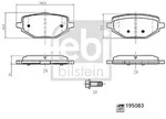 Febi Bilstein Bremsbelagsatz, Scheibenbremse [Hersteller-Nr. 195083] f&uuml;r...