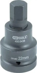 KS TOOLS 450.0476, Ks Tools 1 Kraft-Bit-Stecknuss Innensechskant, kurz, 17 mm