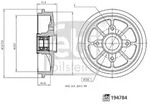 Febi Bilstein Bremstrommel [Hersteller-Nr. 194784] f&uuml;r Peugeot