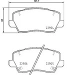 Brembo Bremsbelagsatz, Scheibenbremse [Hersteller-Nr. P30114] f&uuml;r Kia