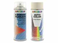 Dupli Color 400 ml Auto-Color Lack weiß-grau 1-0120 + 400ml 2-Schicht-Klarlac