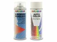 Dupli Color 400 ml Auto-Color Lack weiß glänzend 0-0730 + 400ml 2-Schicht-Kla