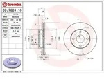 Brembo Bremsscheibe [Hersteller-Nr. 09.7824.10] f&uuml;r Mazda