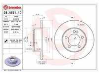 Brembo Bremsscheibe Hinterachse Voll [Hersteller-Nr. 08.A651.10] für Nissan,...