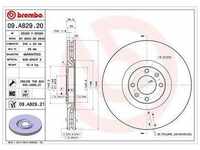 Brembo Bremsscheibe Vorderachse Belüftet [Hersteller-Nr. 09.A829.21] für...