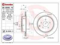 Brembo Bremsscheibe [Hersteller-Nr. 09.B265.11] für Infiniti, Nissan