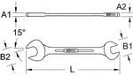 Ks Tools CHROMEplus Doppel-Maulschl&uuml;ssel, 36x41mm [Hersteller-Nr. 518.0720]