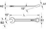 Ks Tools XL Ringmaulschl&uuml;ssel abgewinkelt,25mm [Hersteller-Nr. 517.1525]