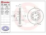 Brembo Bremsscheibe Vorderachse Bel&uuml;ftet [Hersteller-Nr. 09.A862.10] f&uuml;r Ford,