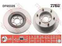 Trw Bremsscheibe [Hersteller-Nr. DF6532S] für Iveco