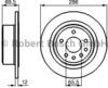 Bosch Bremsscheibe Hinterachse Voll [Hersteller-Nr. 0986478609] für Opel