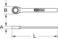 KS TOOLS 964.1019, Ks Tools EDELSTAHL Einringschl&uuml;ssel, 19mm [Hersteller-Nr.