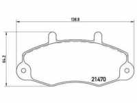 Brembo Bremsbelagsatz, Scheibenbremse [Hersteller-Nr. P24032] für Ford