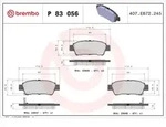 Brembo Bremsbelagsatz, Scheibenbremse [Hersteller-Nr. P83056] f&uuml;r Toyota