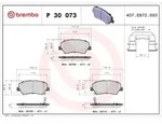 Brembo Bremsbelagsatz, Scheibenbremse [Hersteller-Nr. P30073] f&uuml;r Kia, Hyundai