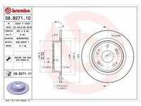 Brembo Bremsscheibe Hinterachse Voll [Hersteller-Nr. 08.B271.11] für Honda