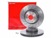 Brembo 1x Bremsscheibe Coated Disc Vorne Gelocht [Hersteller-Nr. 09.A353.11]...