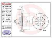 Brembo Bremsscheibe Vorderachse Belüftet [Hersteller-Nr. 09.3090.21] für...