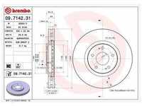 Brembo Bremsscheibe [Hersteller-Nr. 09.7142.31] für Mitsubishi